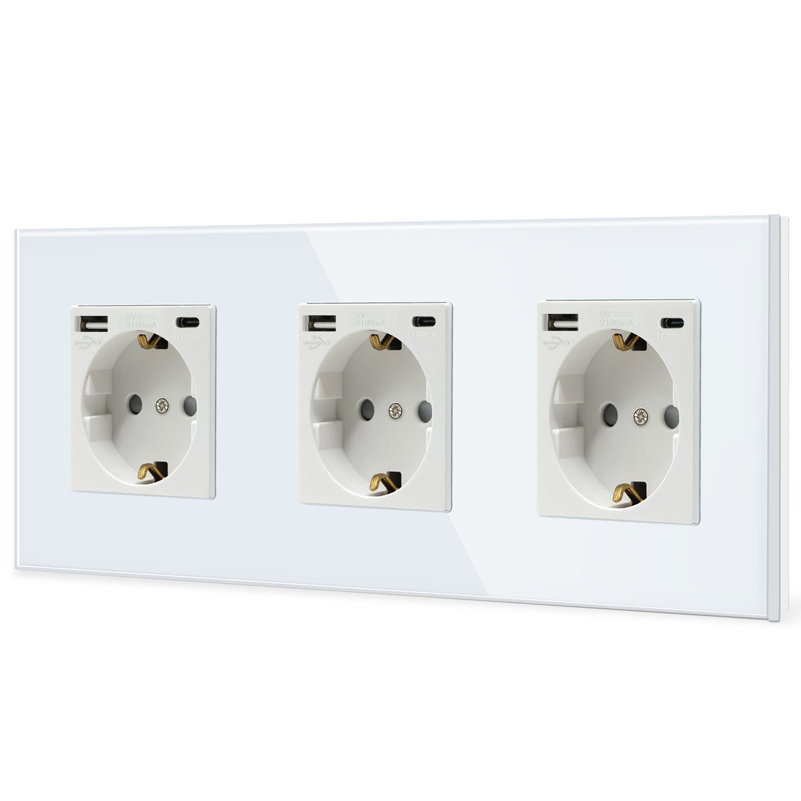 BSEED EU sockets with 2.1A Type-C Interface Outlet Wall Socket Power Outlets & Sockets Bseedswitch 