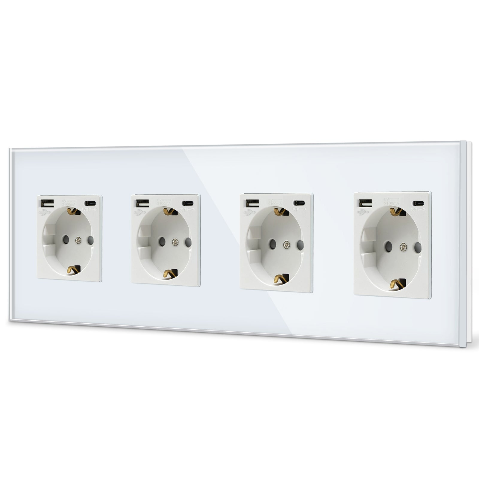 BSEED EU sockets with 2.1A Type-C Interface Outlet Wall Socket Power Outlets & Sockets Bseedswitch 