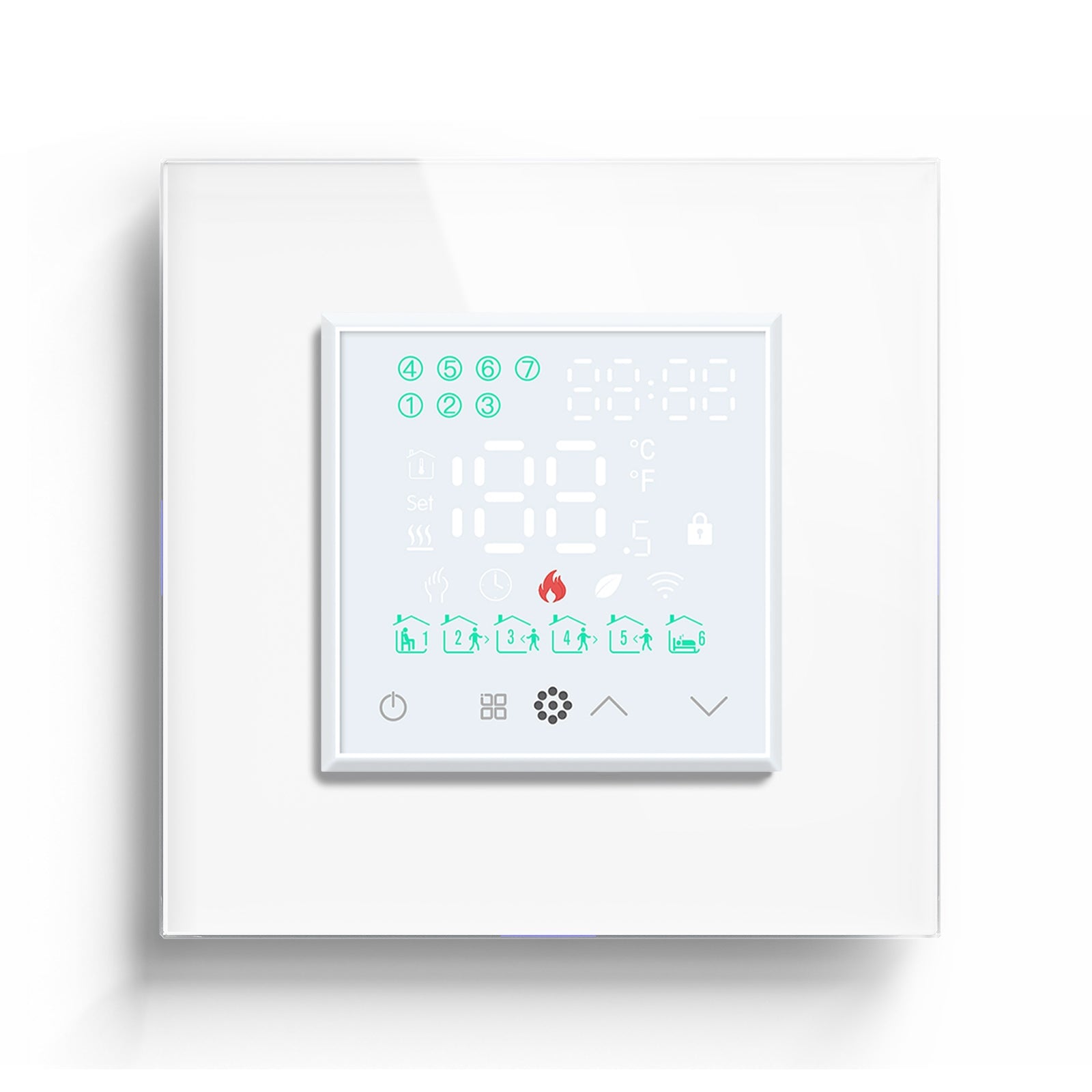 BSEED WiFi Touch LED Screen Floor Heating Room Thermostat Controller Backlight Thermostats Bseedswitch White Electric 