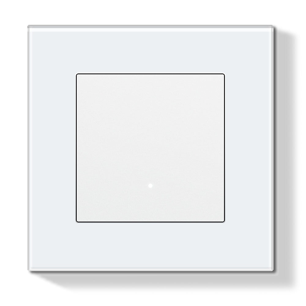 EC WiFi Click Light Switch Can Multi-control Glass Panel Light Switches Bseedswitch White 1 Gang 