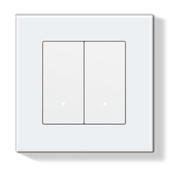 EC WiFi Click Light Switch Can Multi-control Glass Panel Light Switches Bseedswitch White 2 Gang 