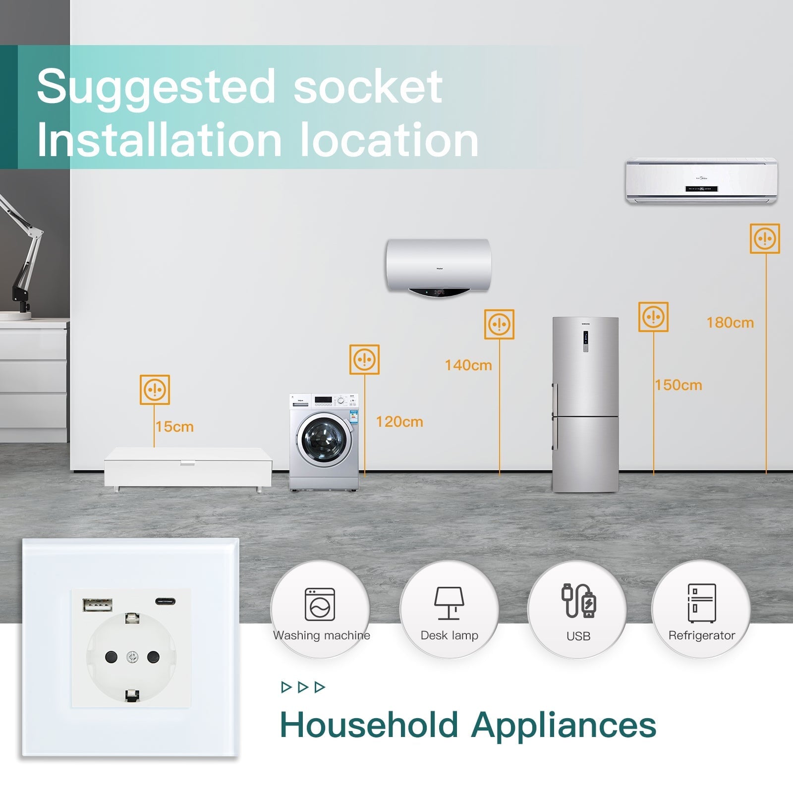 BSEED EU sockets with 20W PD Fast Charge Type-C Interface Outlet Wall Socket Power Outlets & Sockets Bseedswitch 