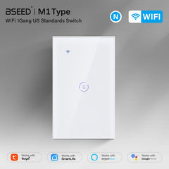 Bseed Wifi Touch Light Switch 1/2/3 Gang 1/2/3 way 118mm Smart Wall Switch US Light Switches Bseedswitch 