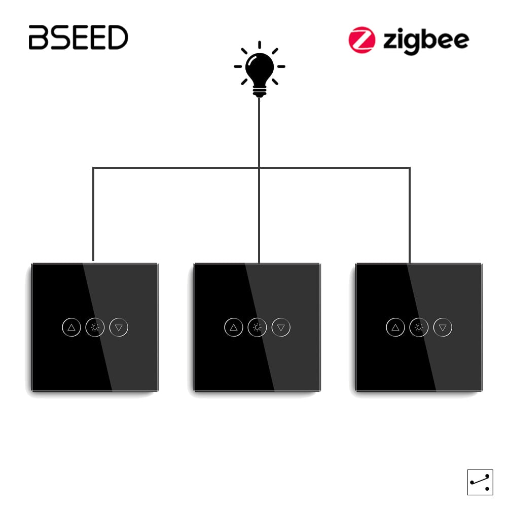 Bseed 2WAY Zigbee Touch Light Dimmer Smart Switch Light Switches Bseedswitch 