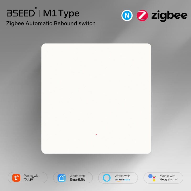 BSEED Zigbee Automatic Rebound Smart Wall Light Switches Neutral Switch Bseedswitch 