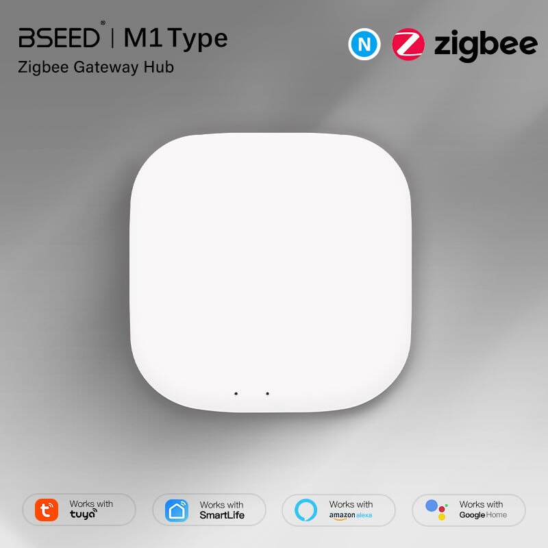 BSEED Zigbee Wireless Smart Gateway Support For Tuya Smart Life APP Google Alexa Network Cards & Adapters Bseedswitch 