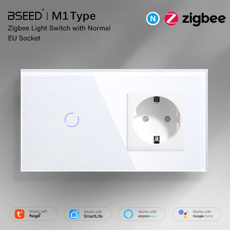 Bseed Zigbee 1/2/3 Gang Switch With Normal Socket Light Switches Bseedswitch 