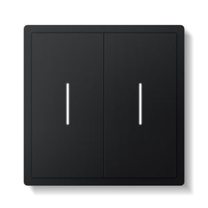 BSEED Scale Series Smart Wifi Light Switch 2 Gang (With Neutral) Light Switches Bseedswitch Black 1 PCS/Pack 