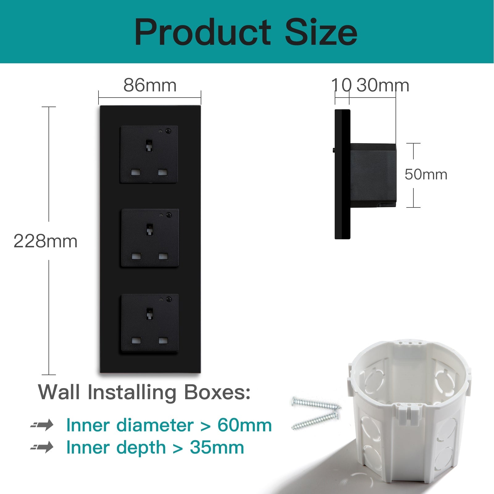 BSEED Smart WiFi UK Standards Wall Sockets with Metering Power Outlets & Sockets Bseedswitch 