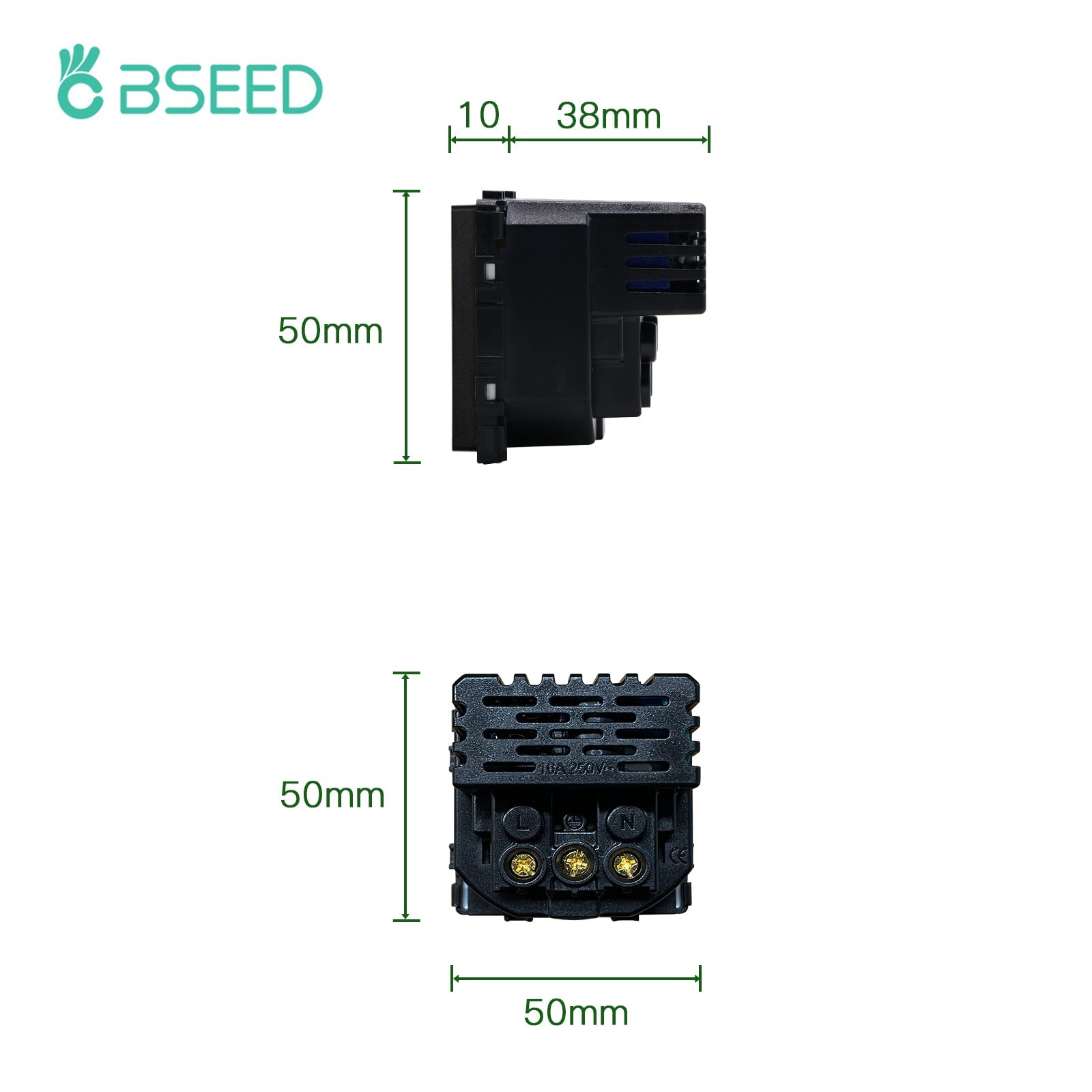 BSEED French Type-C Interface Outlet Wall Socket 16A USB Charge Power Outlets & Sockets Bseedswitch 