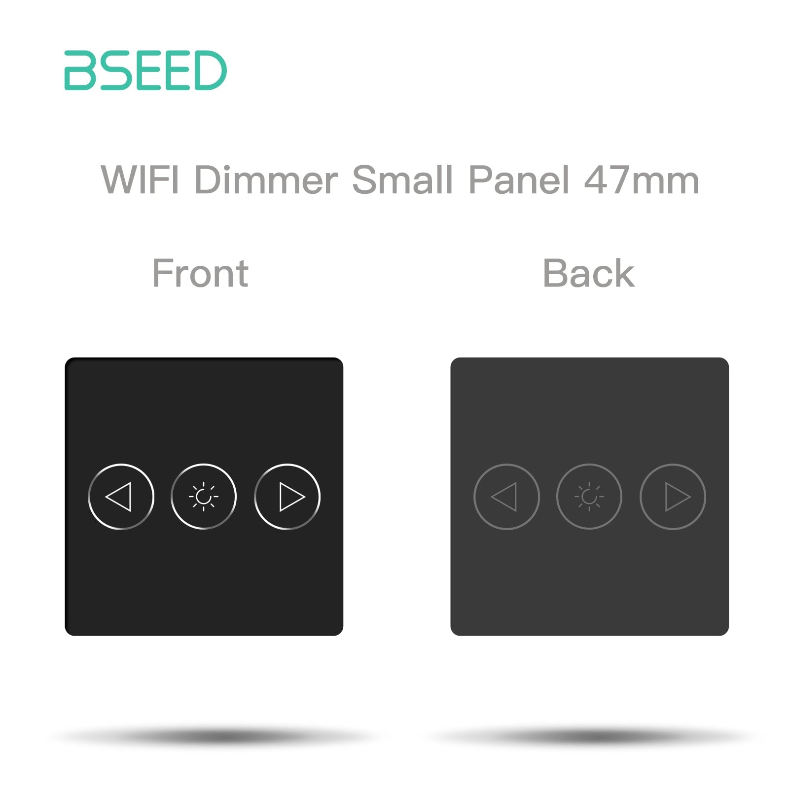 Bseed 47mm Glass Panel Switch DIY Part With Or Without Icon Bseedswitch Black dimmer switch icon panel 