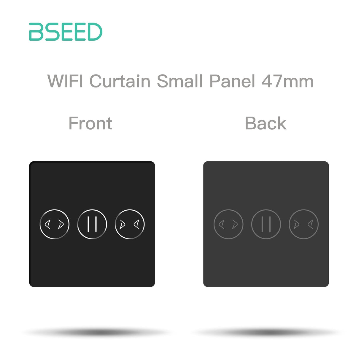 Bseed 47mm Glass Panel Switch DIY Part With Or Without Icon Bseedswitch Black curtain Switch icon Panel 