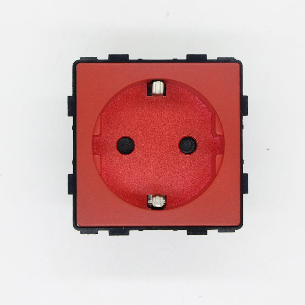 BSEED EU standard Function Key Cover Socket DIY Parts Power Outlets & Sockets Bseedswitch RED 