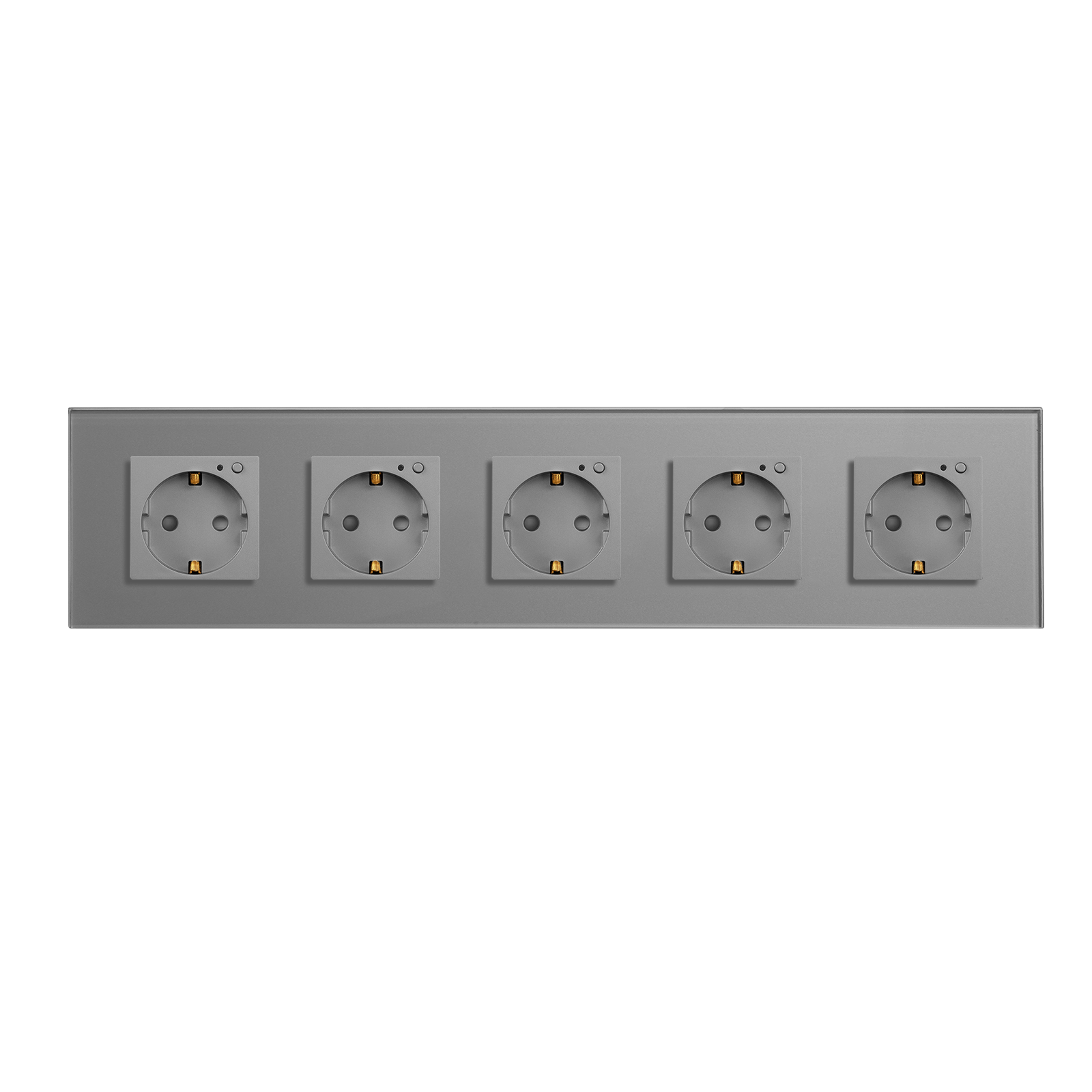 BSEED ZigBee EU Wall Sockets Power Outlets Kids Protection Wall Plates & Covers Bseedswitch grey Quintuple 