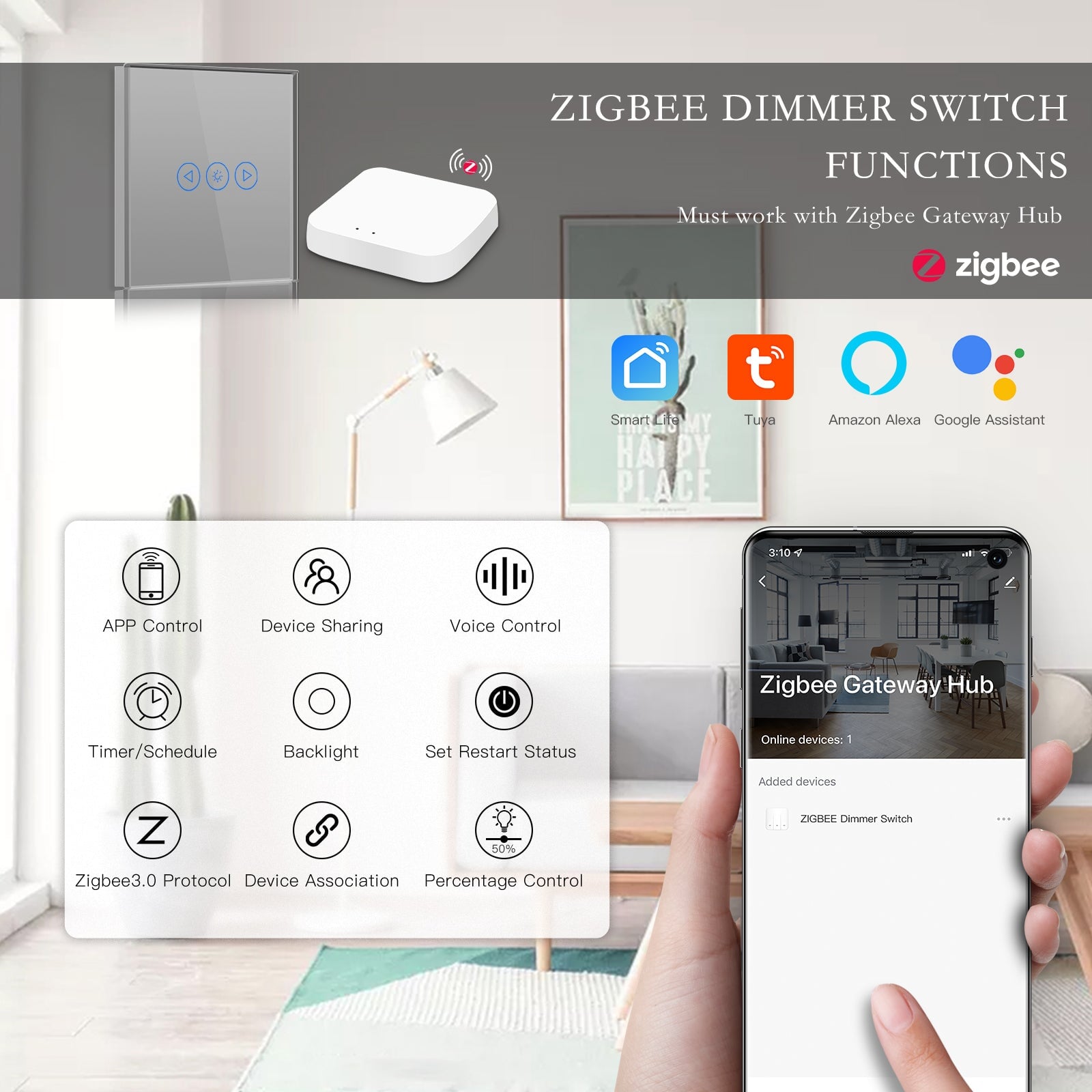 Bseed New Zigbee Touch Light Dimmer Smart Switch – Bseedswitch