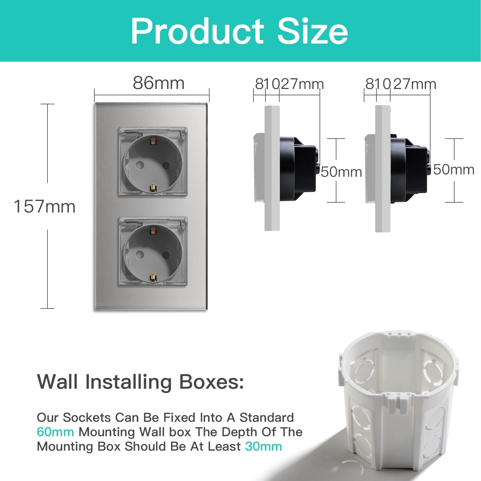 Bseed Waterproof Socket EU Standard Power Outlets & Sockets Bseedswitch 