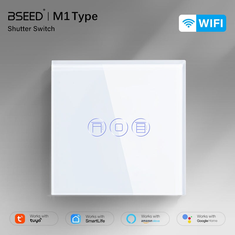 Bseed Smart Wifi Roller Shutter Switch Glass Panel Tuya App Light Switches Bseedswitch 