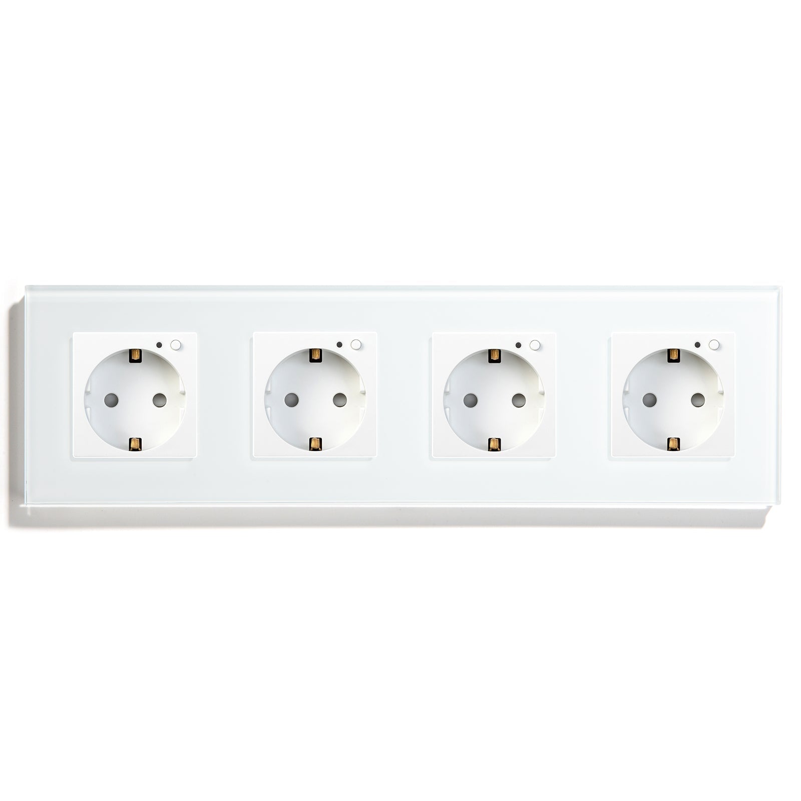 BSEED ZigBee EU Wall Sockets Power Outlets Kids Protection Wall Plates & Covers Bseedswitch white Quadruple 