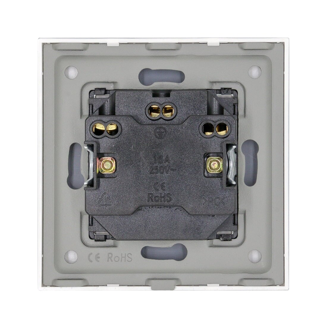 BSEED EU Double Sockets Power Wall Outlet Home Wall Power Sockets Glass Panel Power Outlets & Sockets Bseedswitch 