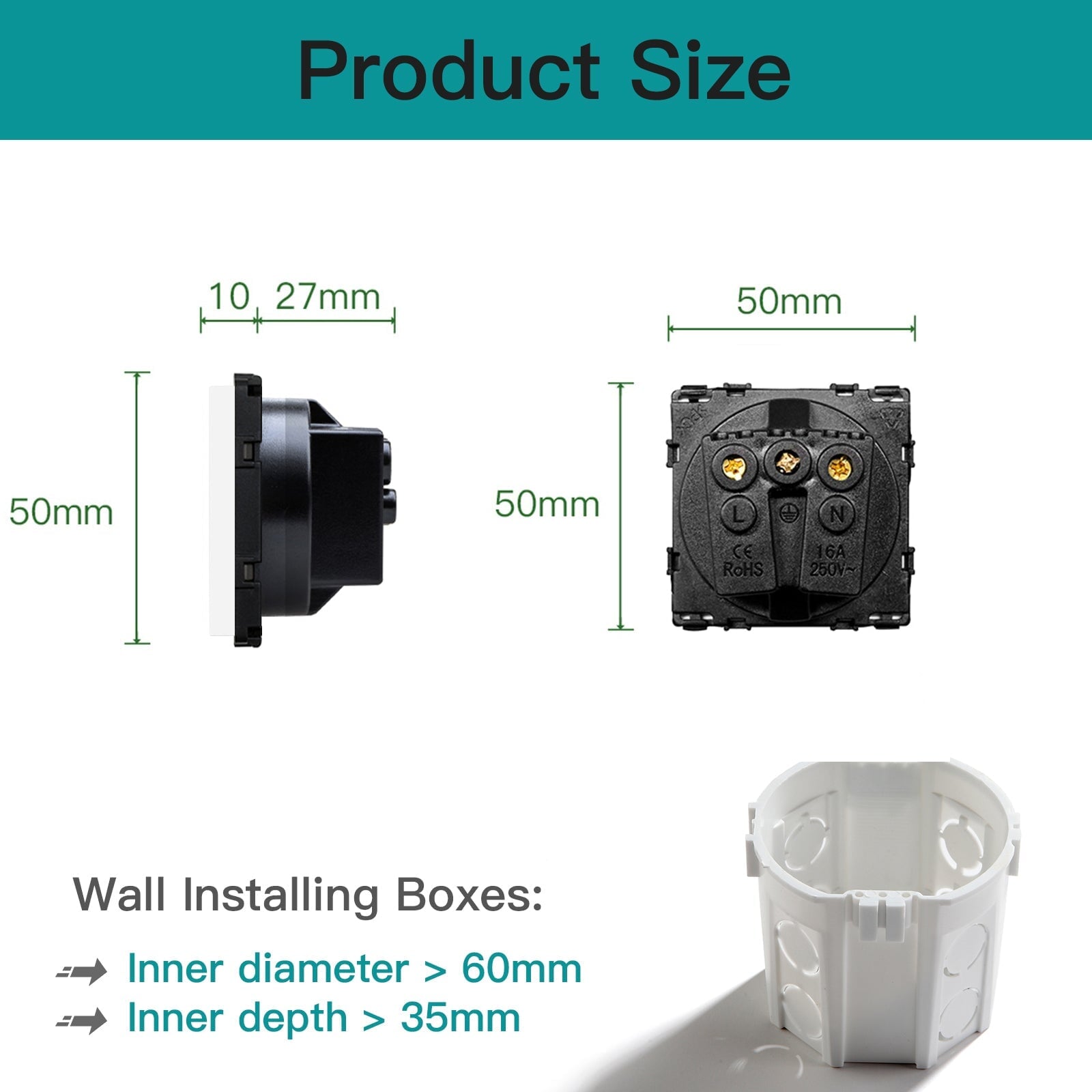 BSEED EU/FR Standard double Wall Socket Function Key without panel DIY part Power Outlets & Sockets Bseedswitch 