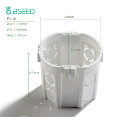 BSEED Wall Round Mounting Box White Back Box Internal Cassette Wiring Box For Switch and Socket EU Standard 3packs Bseedswitch 