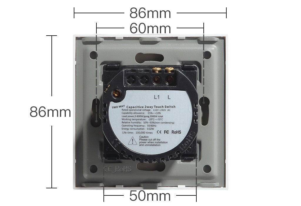 BSEED Wall Touch Screen Switches 1/2/3 Gang 2/3 Way Light Switches Bseedswitch 