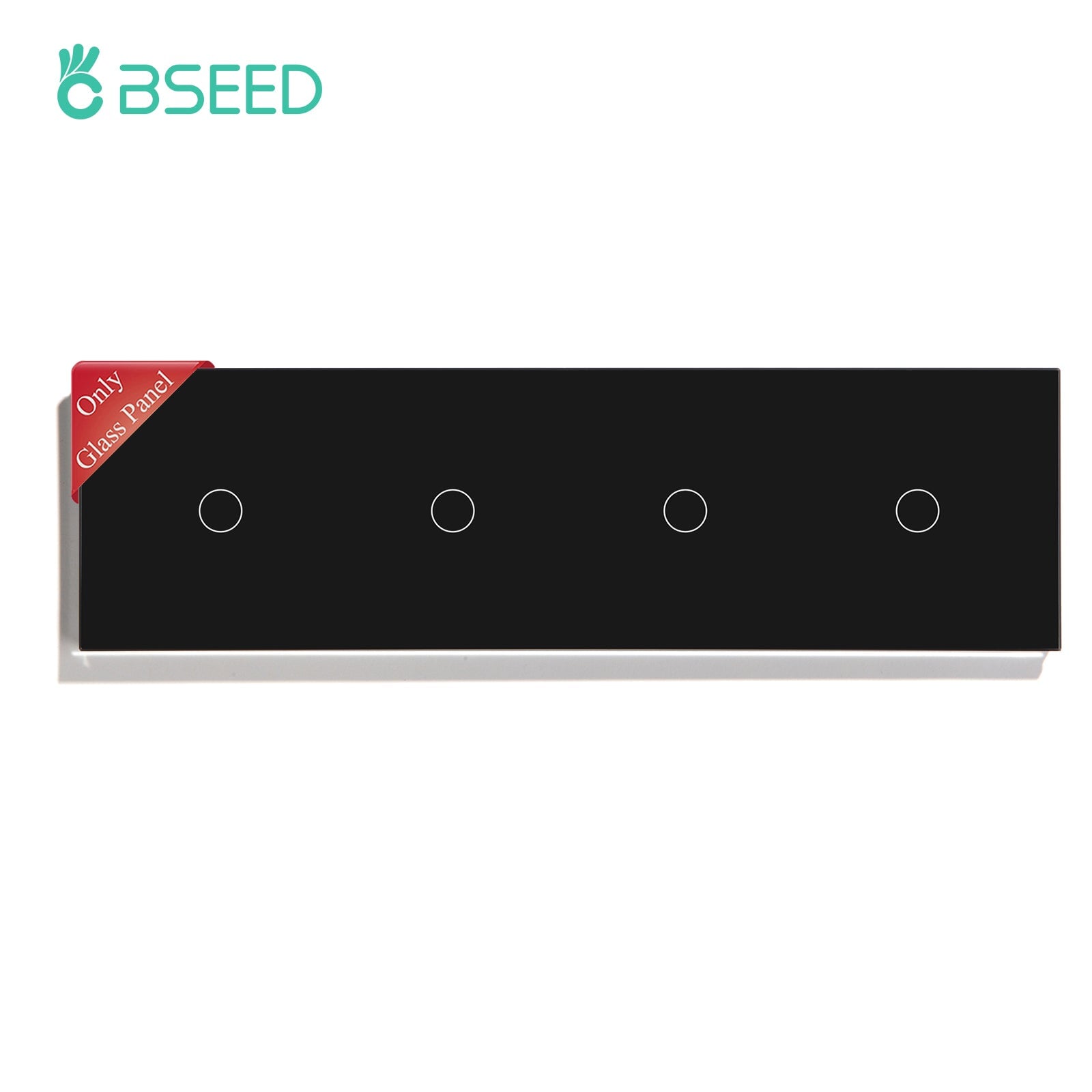 BSEED Glass Panel Only 299mm 4x 1/2/3 Gang Pearl DIY with Metal Frame Light Switches Bseedswitch 