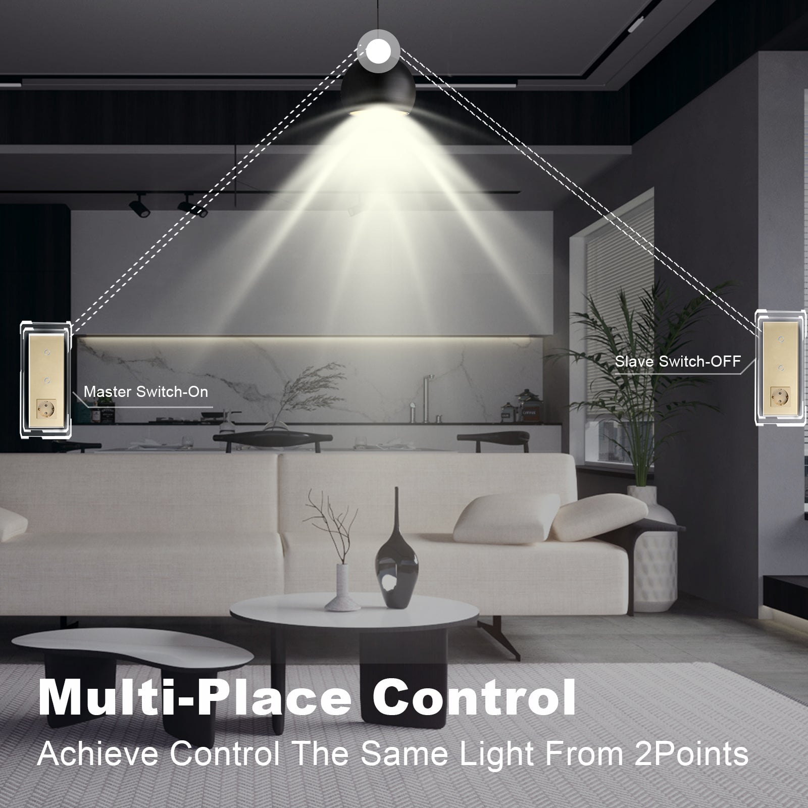 Bseed Smart WiFi Light Switches Multi Control With EU Normal Standard Wall Socket Light Switches Bseedswitch 