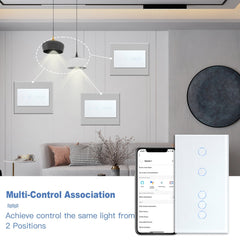 BSEED Single Line Wifi Light Switch Double 1/2/3Gang Smart Switch Wireless Wifi Switch 157mm Light Switches Bseedswitch 