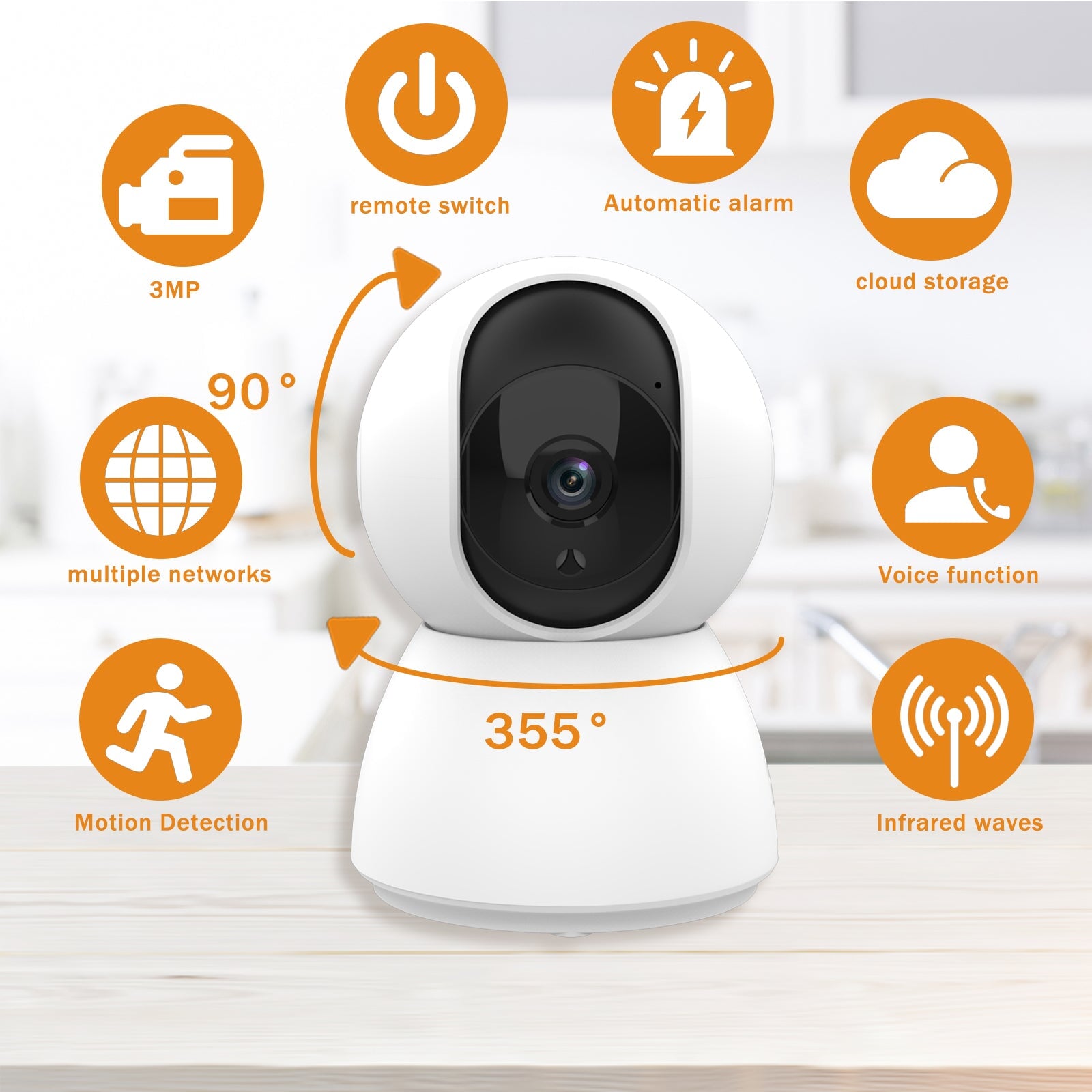 Bseed 3MP IP Camera 1080P Tuya Smart Camera With Auto Tracking Pet Monitor Cameras Bseedswitch 