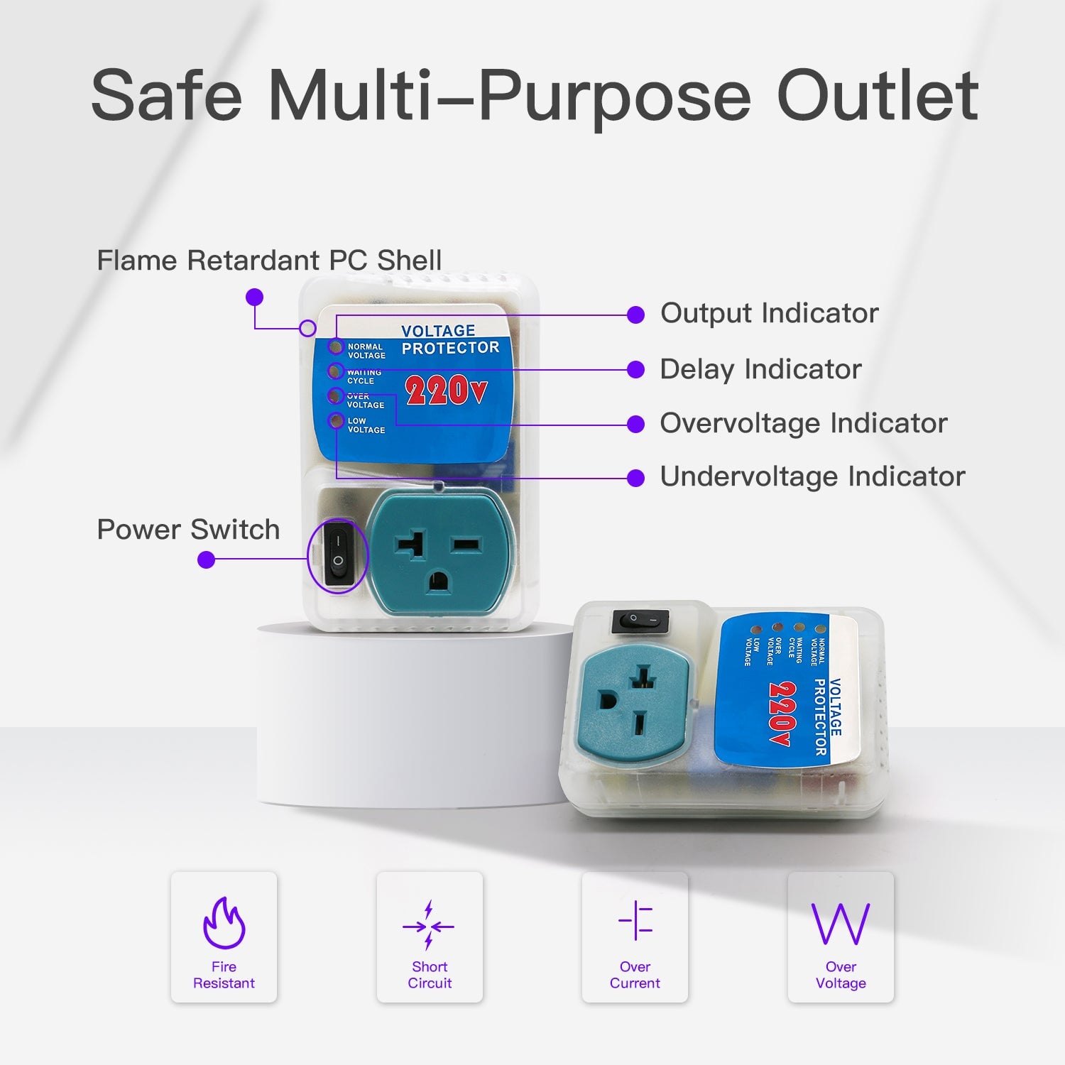 BSEED Home Appliance Surge Protector Wall Outlet Socket Voltage Protector Voltage Transformers & Regulators Bseedswitch 