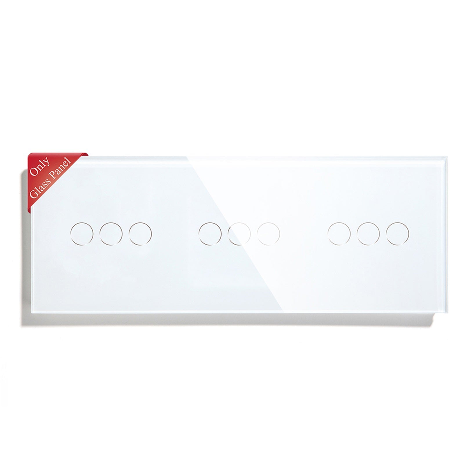 BSEED Glass Panel Only 228mm Triple 1/2/3 Gang Pearl DIY with Metal Frame Light Switches Bseedswitch 