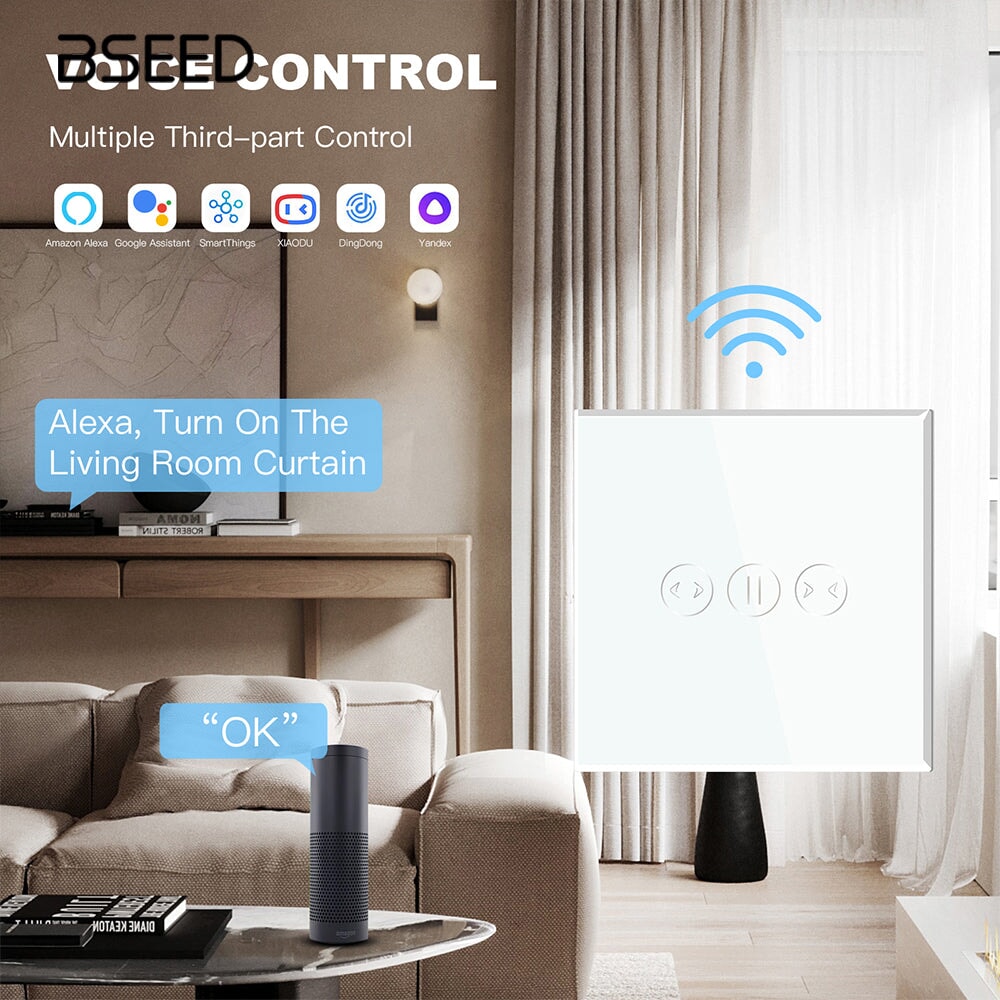 Bseed Smart Wifi Curtain Switch Support by Tuya And Smart Life Home Automation Kits Bseedswitch 