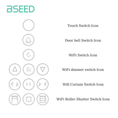 Bseed 86mm Glass Panel Switch DIY Part With Or Without Icon Bseedswitch 