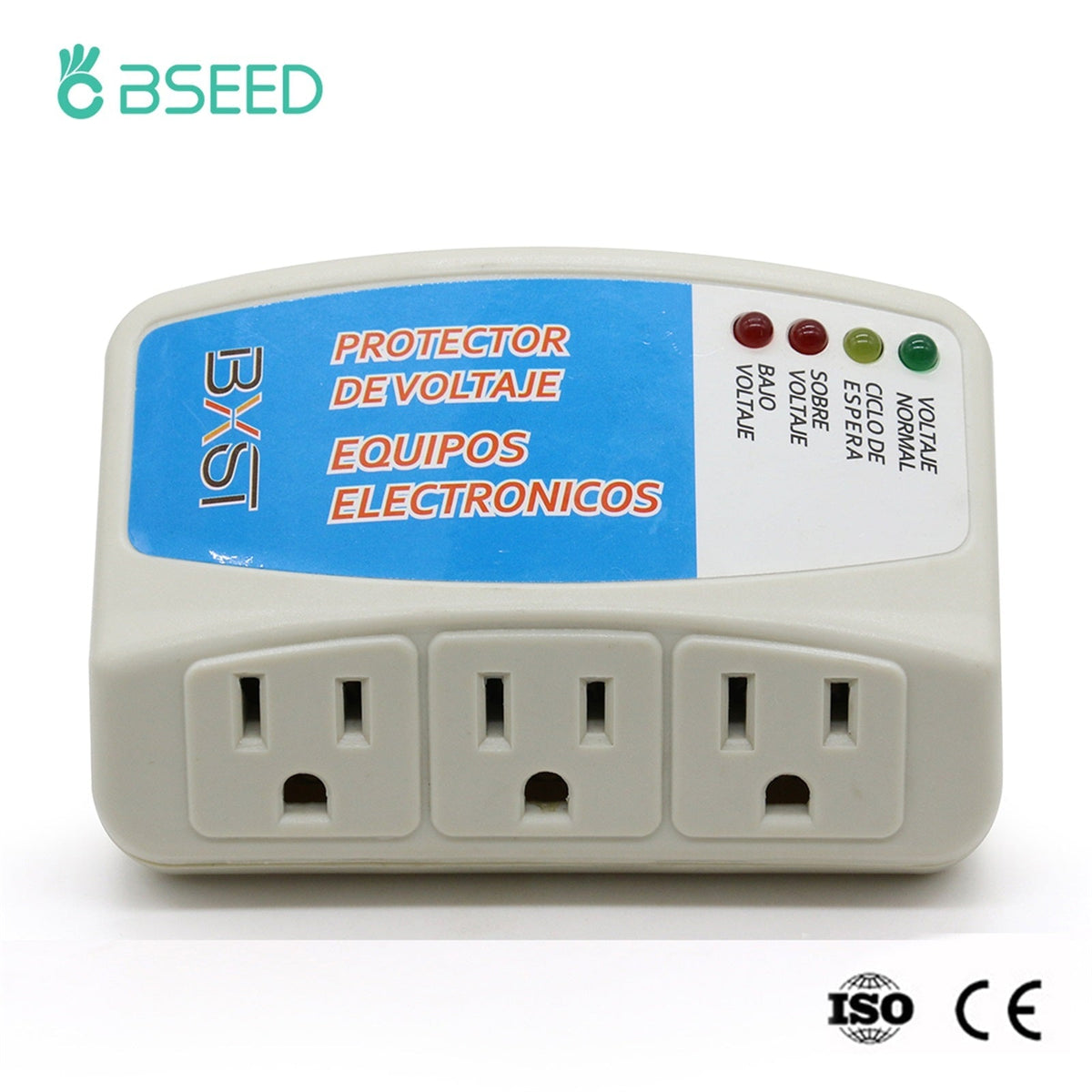 Bseed PC Power Protector US Standard 120V Double Socket Voltage 50 Hz-60 Hz Wall Socket Voltage Transformers & Regulators Bseedswitch 