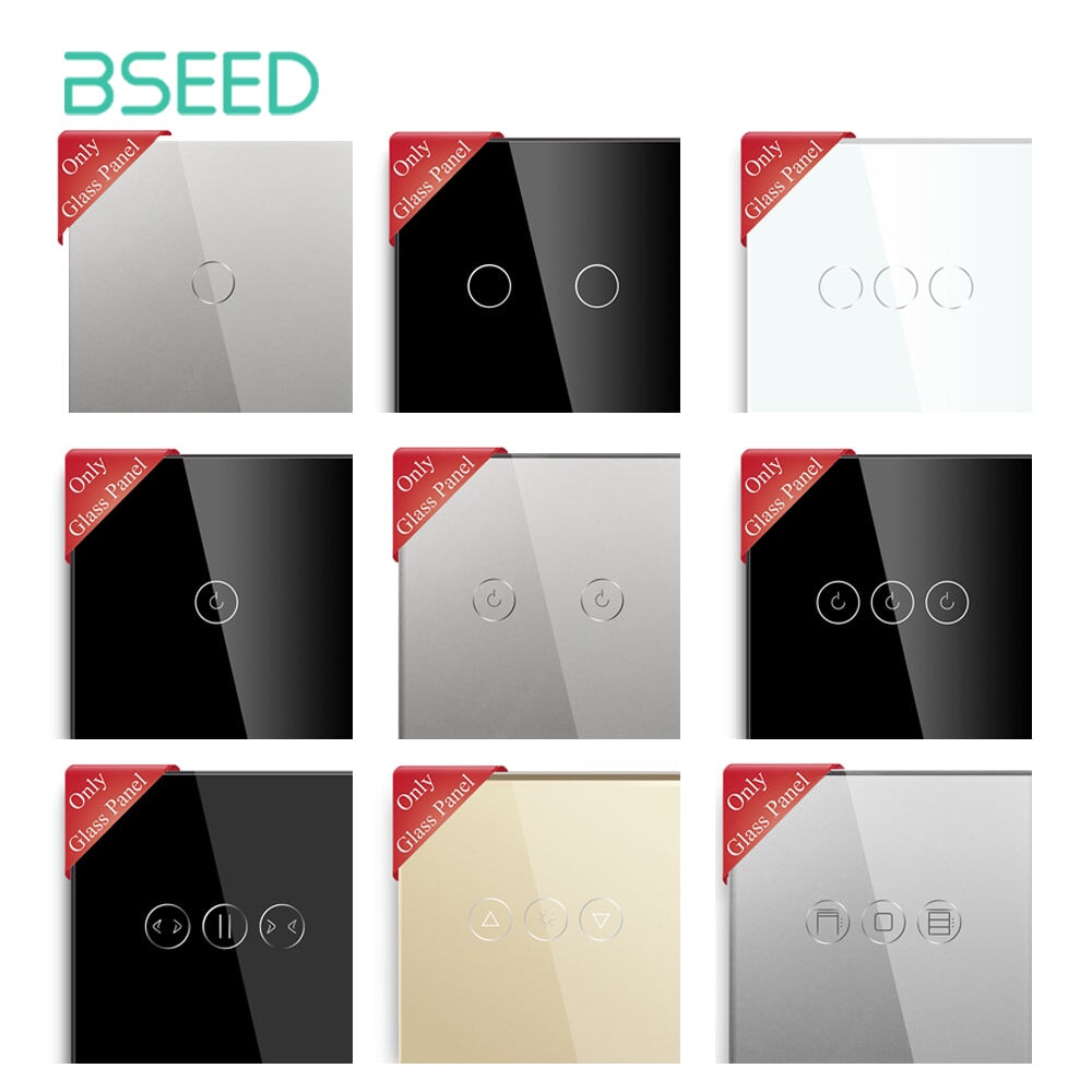 Bseed 47mm Glass Panel Switch DIY Part With Or Without Icon Bseedswitch 