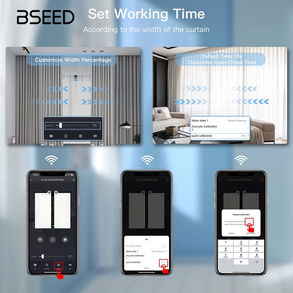 Bseed Smart Wifi Curtain Switch Support by Tuya And Smart Life Home Automation Kits Bseedswitch 