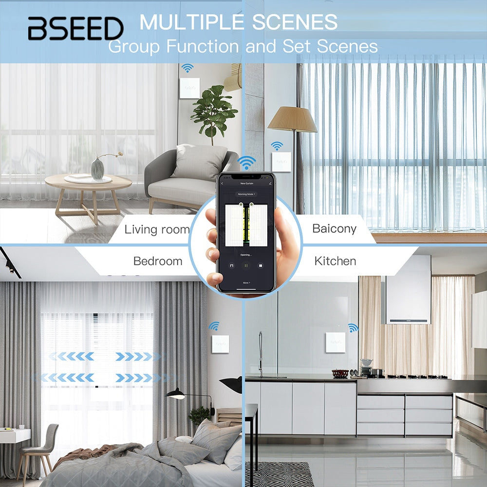 Bseed Smart Wifi Curtain Switch Support by Tuya And Smart Life Home Automation Kits Bseedswitch 