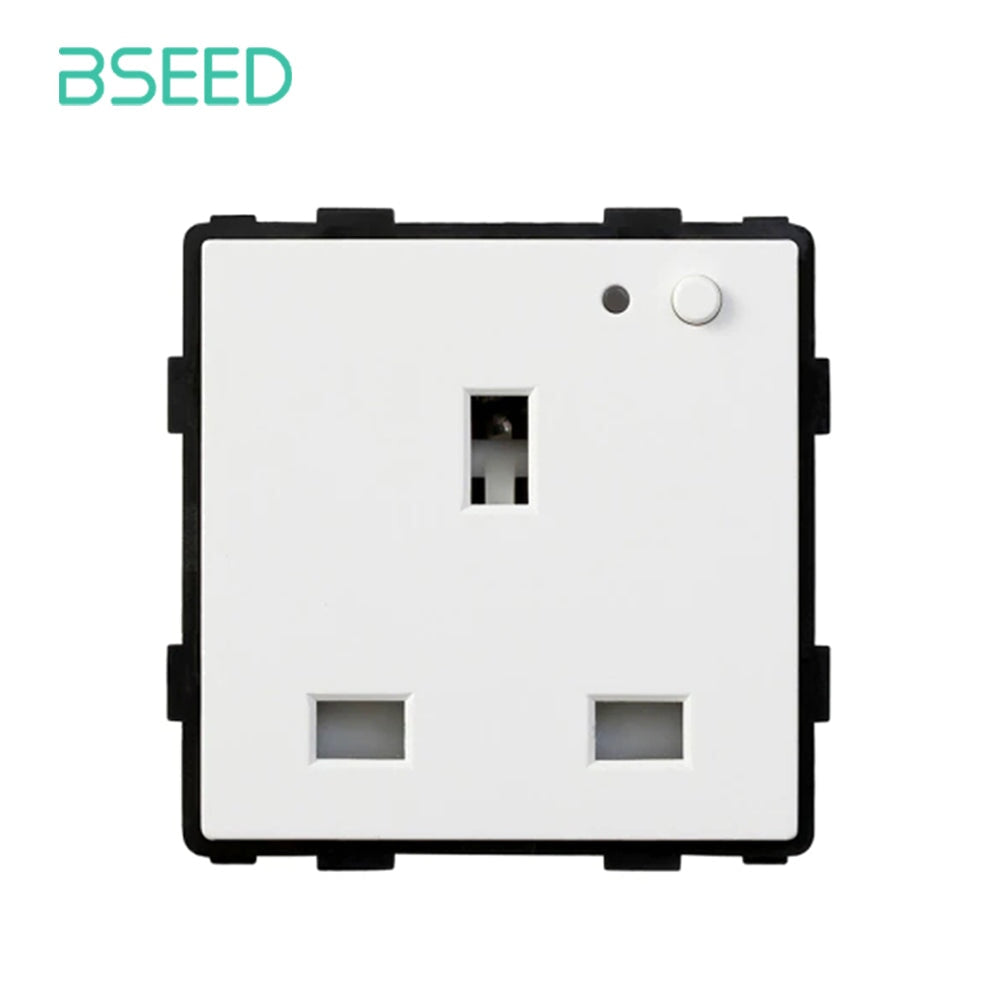 Bseed EU UK Russia Standard Plastic Socket Button Switch Function Key DIY Home Improvement Wall Plates & Covers Bseedswitch White WiFi UK Socket Function Key 