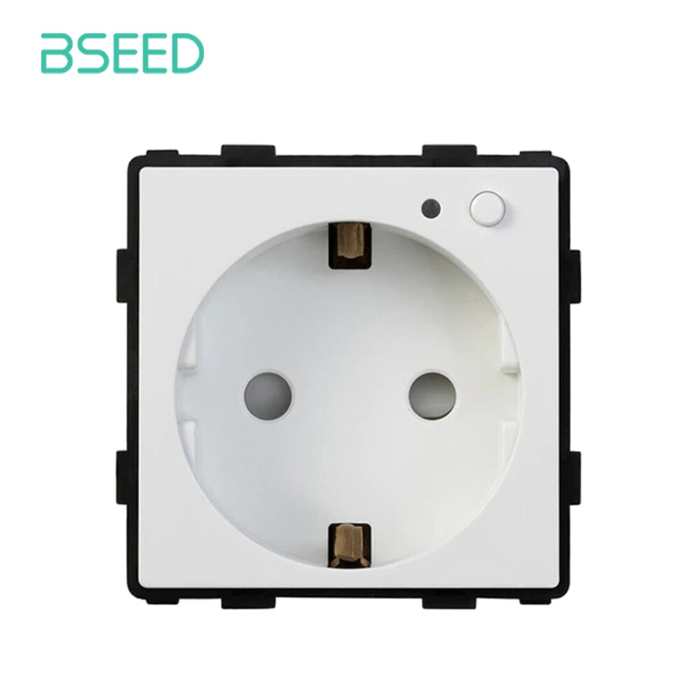 Bseed EU UK Russia Standard Plastic Socket Button Switch Function Key DIY Home Improvement Wall Plates & Covers Bseedswitch White WiFi EU Socket Function Key 