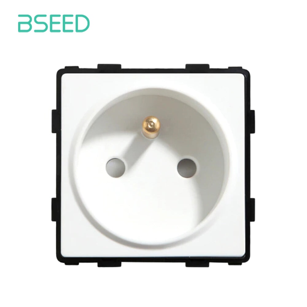 Bseed EU UK Russia Standard Plastic Socket Button Switch Function Key DIY Home Improvement Wall Plates & Covers Bseedswitch White Touch Fr Socket Function Key 