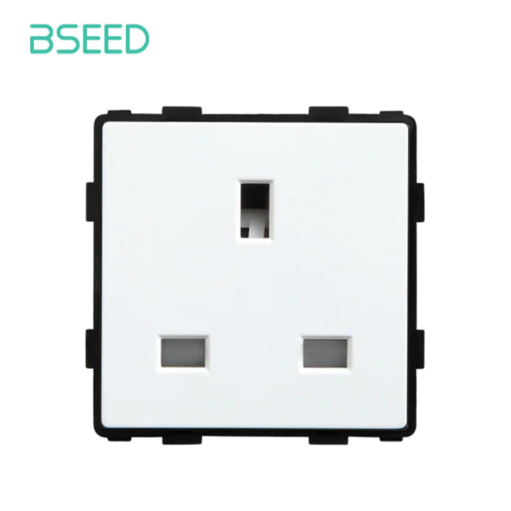 Bseed EU UK Russia Standard Plastic Socket Button Switch Function Key DIY Home Improvement Wall Plates & Covers Bseedswitch White Touch UK Socket Function Key 