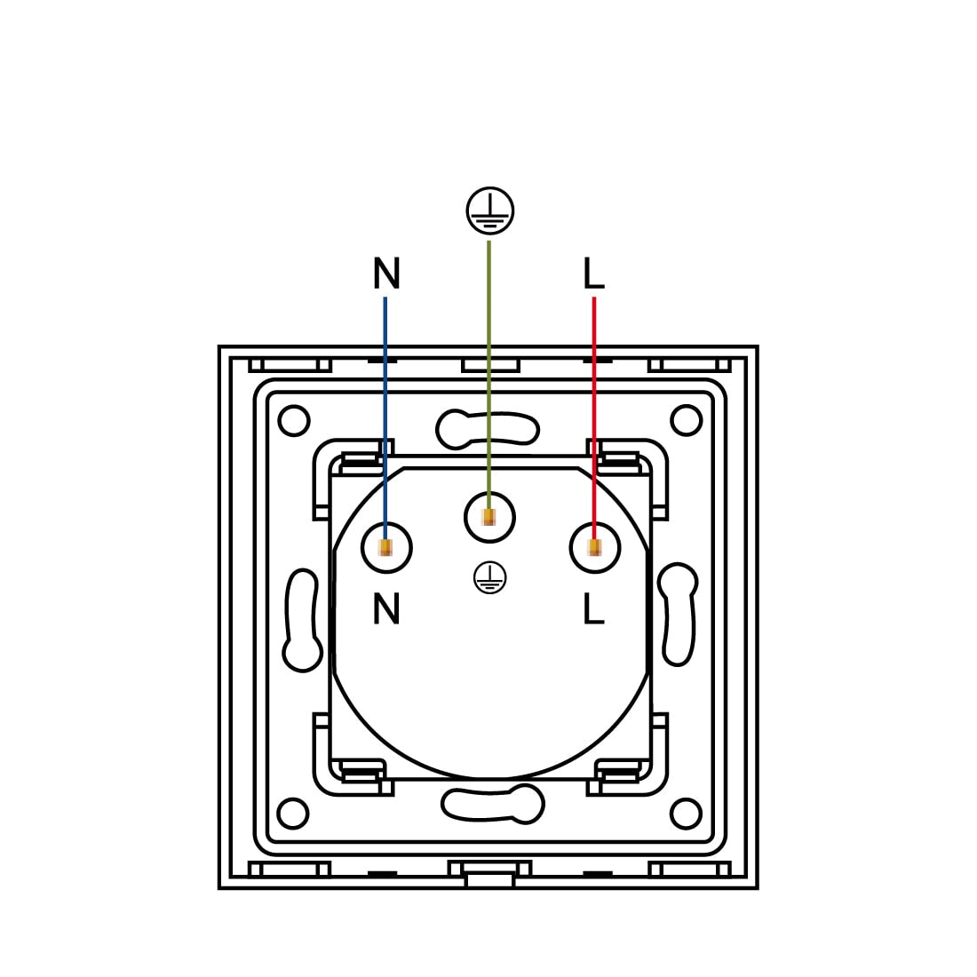 BSEED FR Wall Sockets Power Outlets Kids Protection 16A Wall Plates & Covers Bseedswitch 