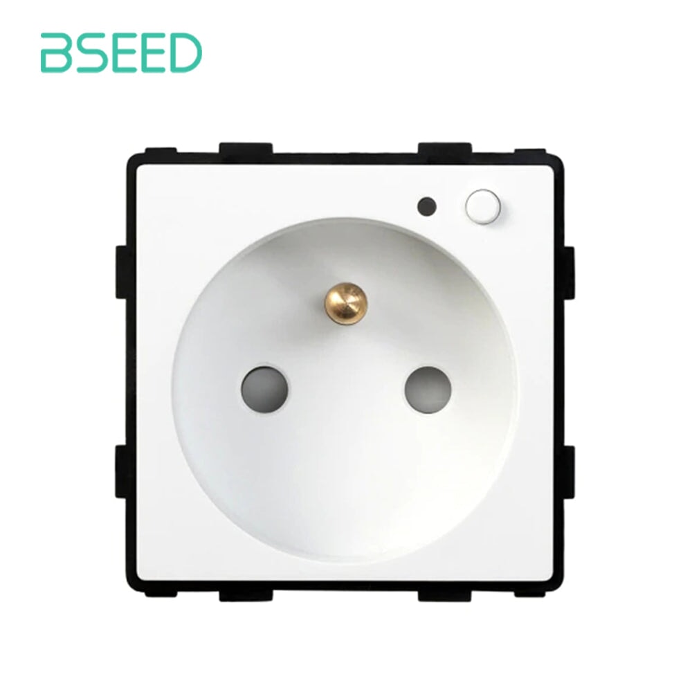 Bseed EU UK Russia Standard Plastic Socket Button Switch Function Key DIY Home Improvement Wall Plates & Covers Bseedswitch White WiFi Fr Socket Function Key 