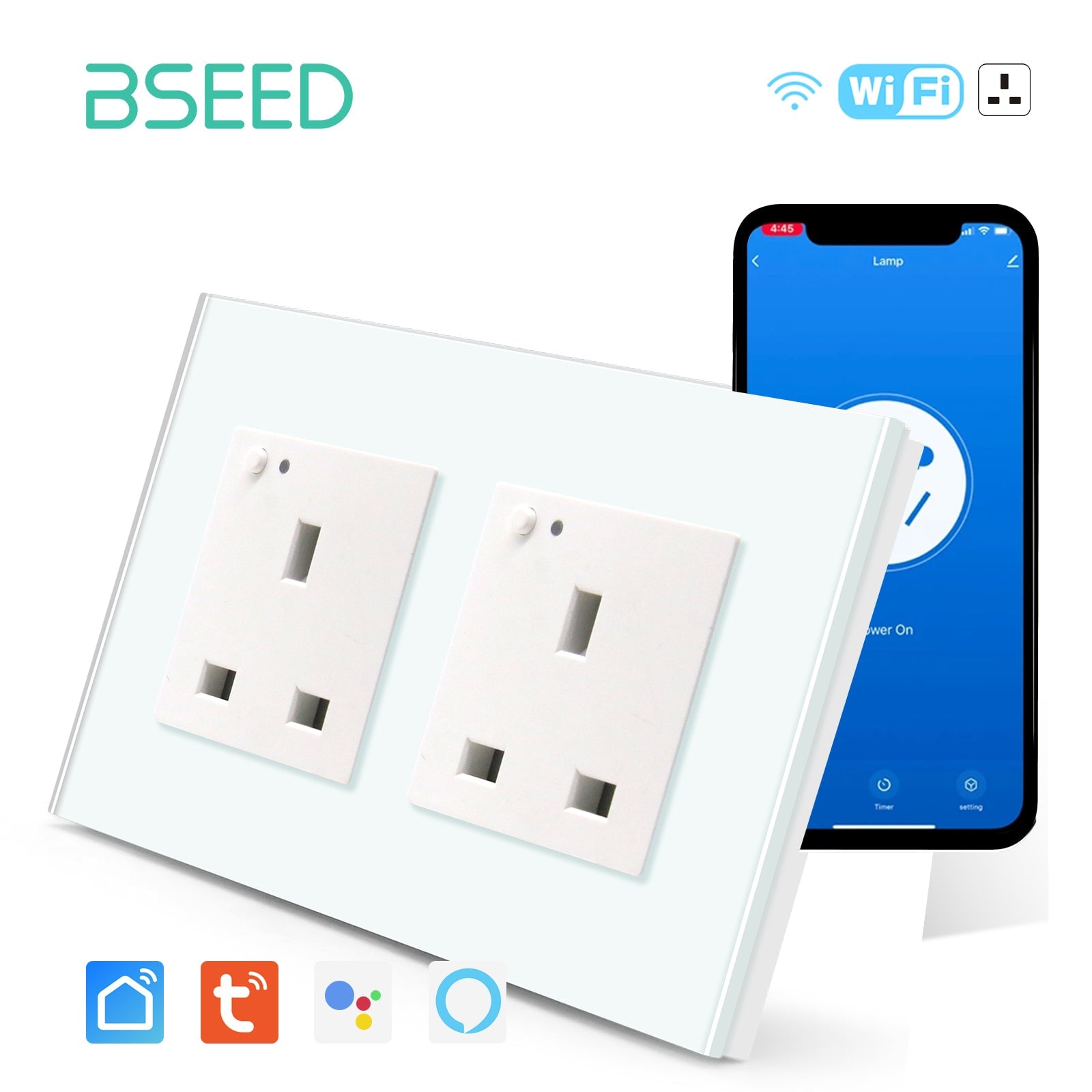 BSEED Smart WiFi UK Standards Wall Sockets Power Outlets & Sockets Bseedswitch 