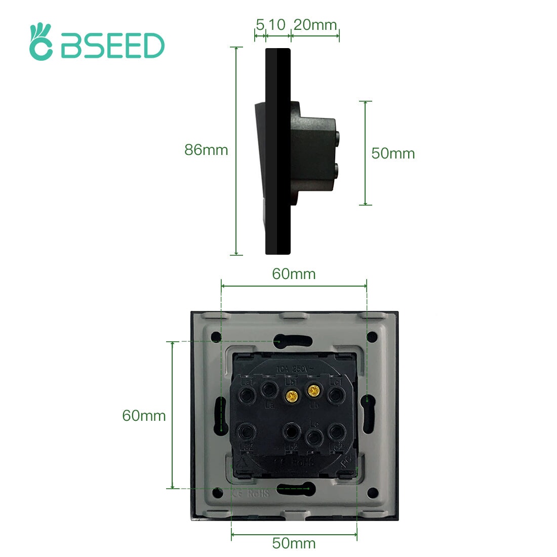 BSEED Door Bell Switch Touch Control Button Switch Door Bells & Chimes Bseedswitch 