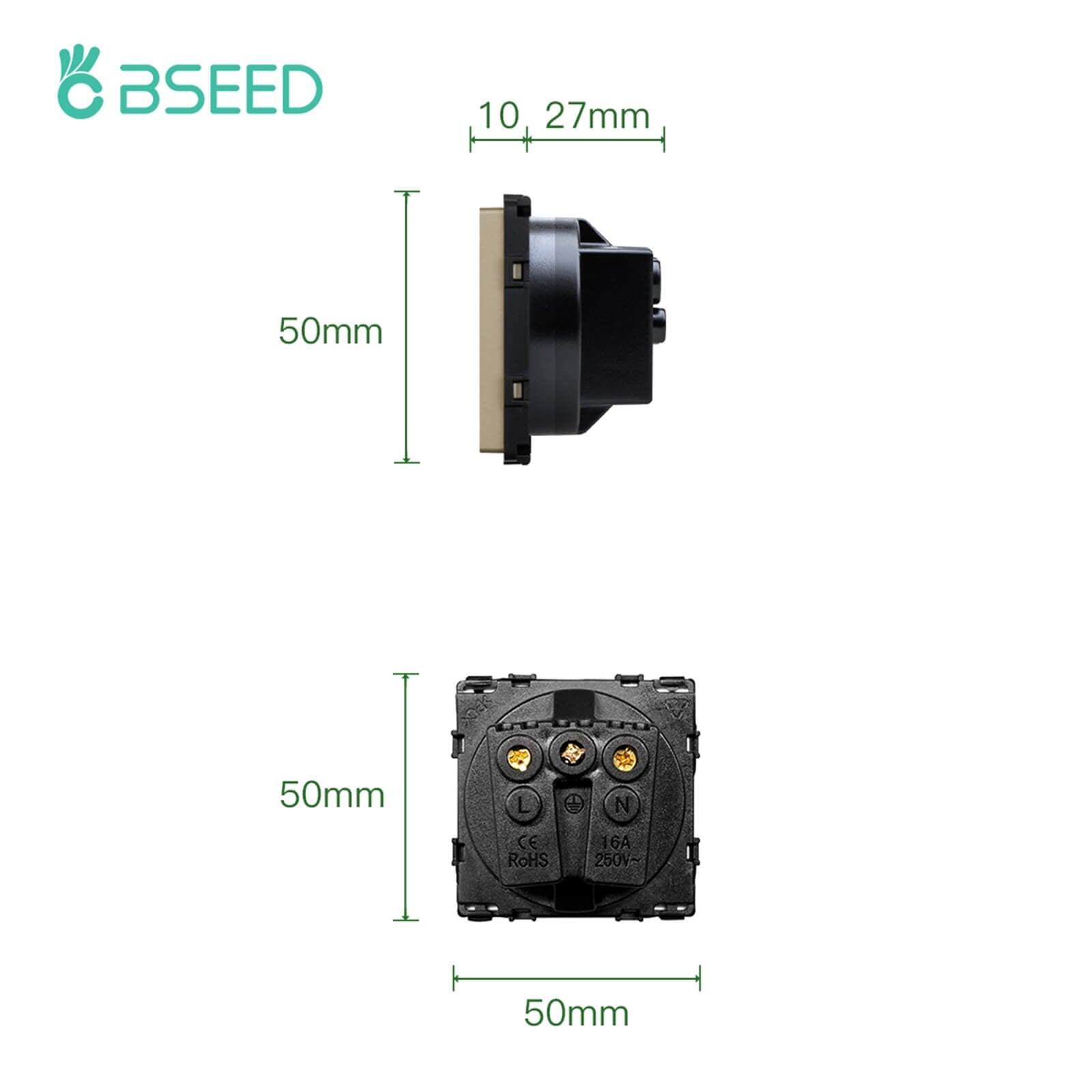 BSEED EU standard Function Key Cover Socket DIY Parts Power Outlets & Sockets Bseedswitch 