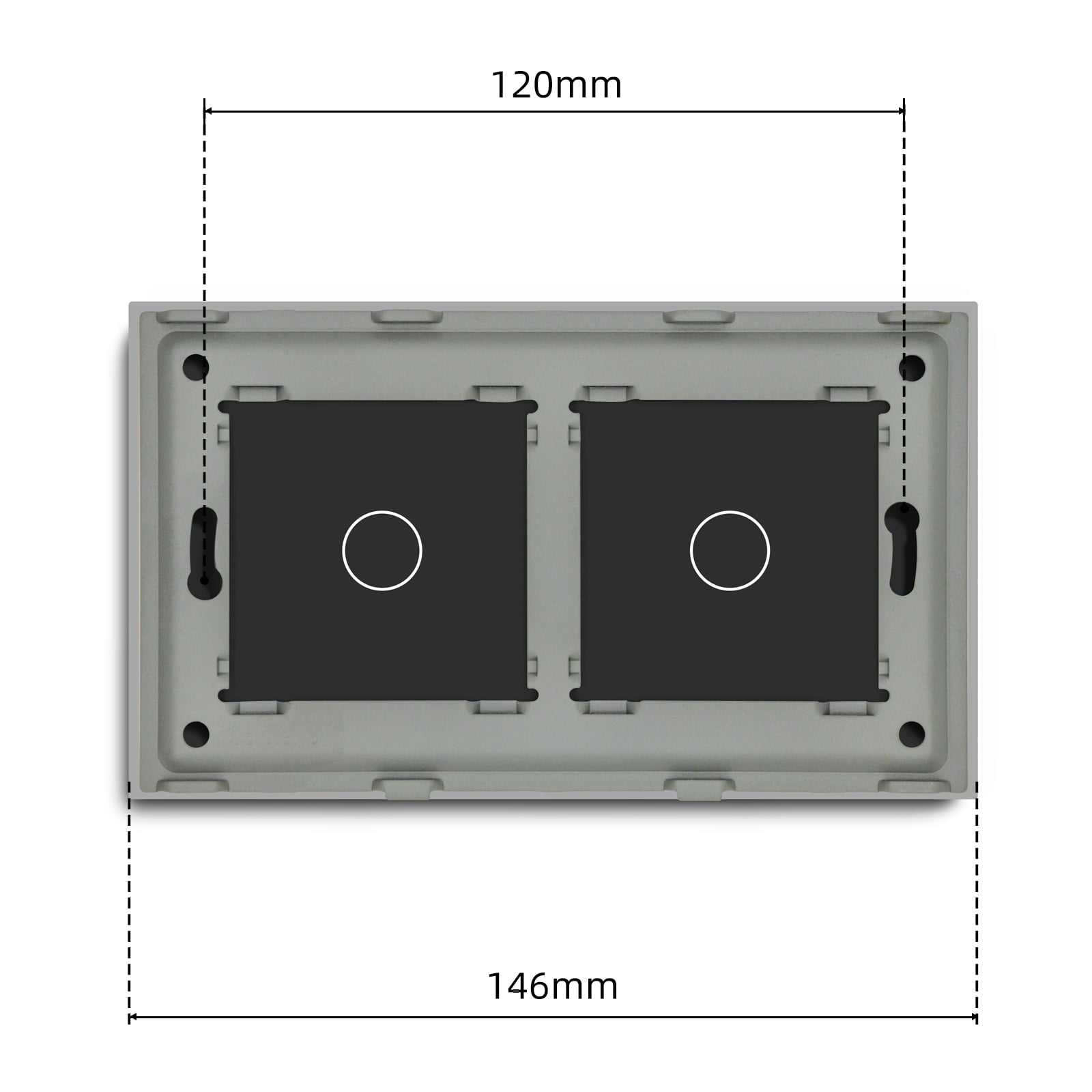 Bseed 146mm Crystal Glass Switch Frame Wall Socket DIY Part Home Improvement UK Standard Lighting Accessories Bseedswitch 