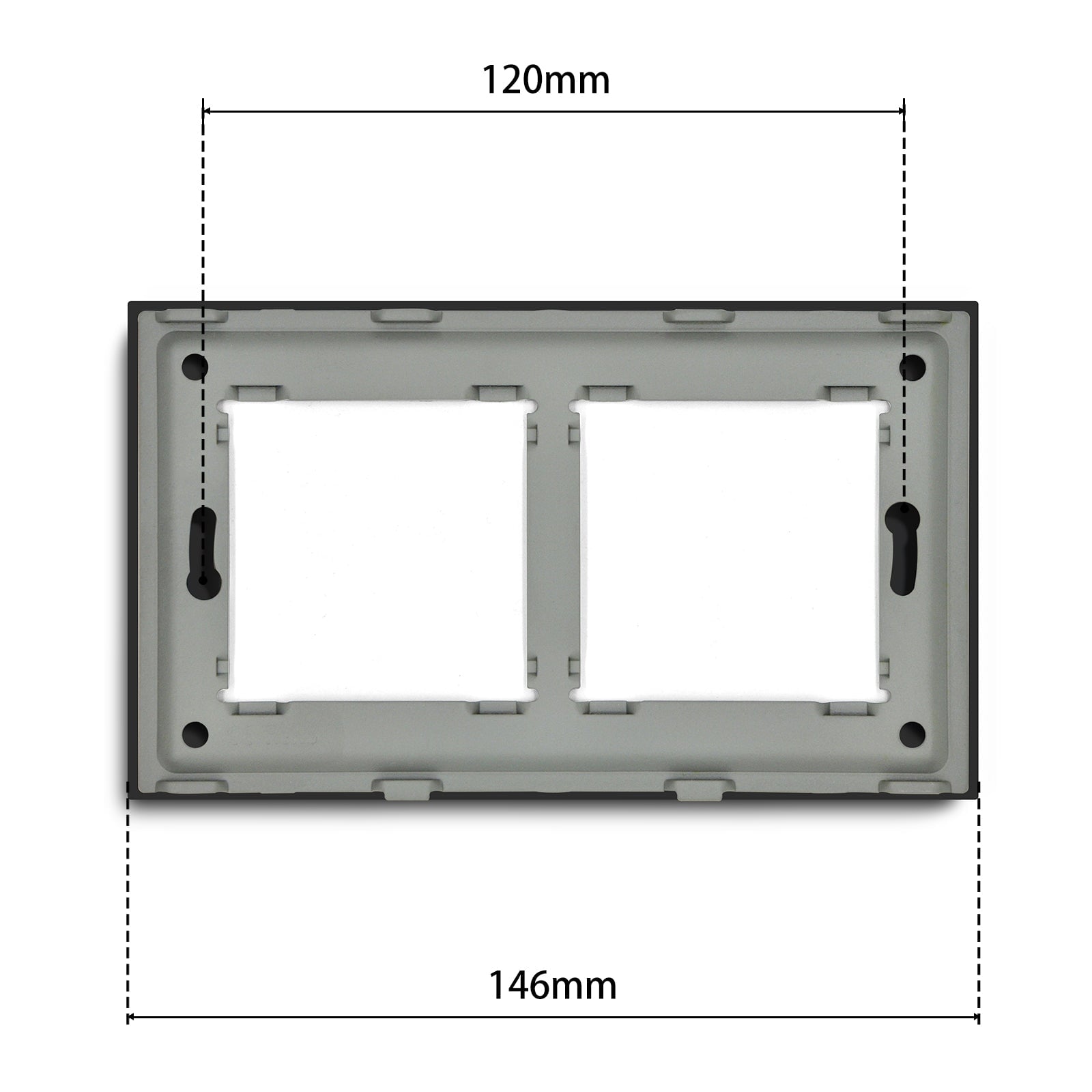 Bseed Brushed Aluminum Frames Socket Frame 4 Color 1/2/3/4 Slotes DIY Part Wall Jacks & Braces Bseedswitch 