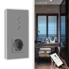 Bseed Touch Wifi Shutter Switch EU Standard Socket Without Wifi Power Outlets & Sockets Bseedswitch 